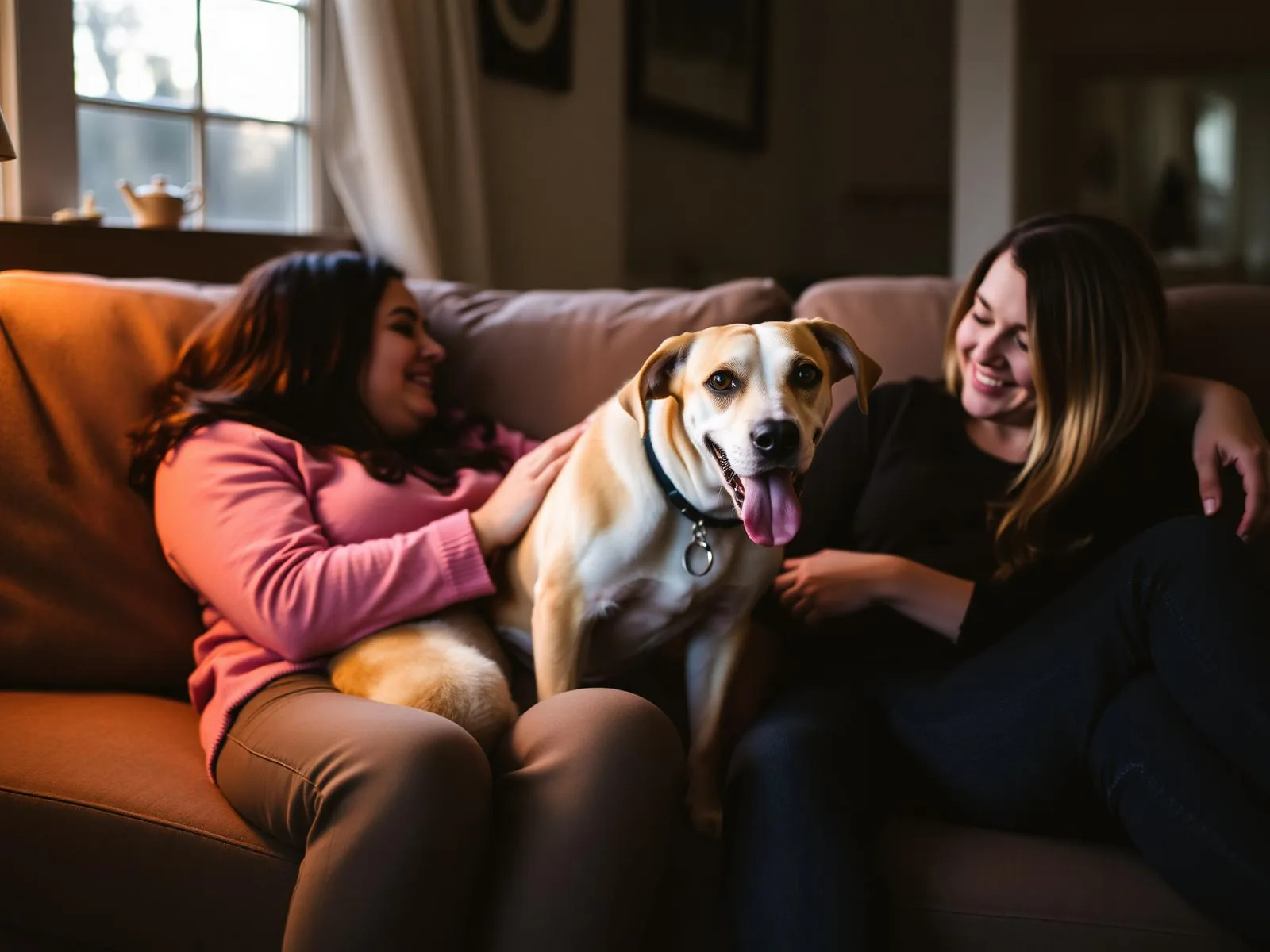 A foster volunteer caring for a rescued pet at home